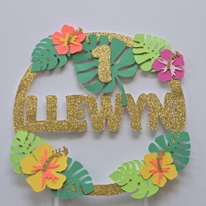 Hawaii birthday cake topper, Hawaiian birthday cake topper, Luau birthday cake topper, Luau toppper, Hawaii topper, Hawaiian topper, Luau