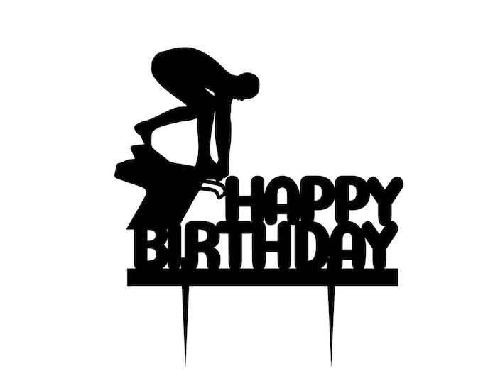 Swimming cake topper, Swimming birthday cake topper, Swim cake topper, Swimmer cake topper, Swimmer birthday cake topper, Swim toppers