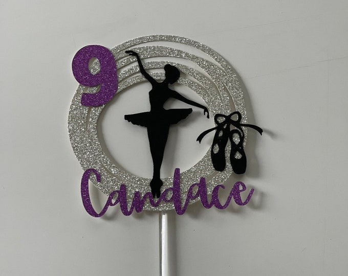 Ballerina cake topper, Ballet cake topper, Ballerina birthday cake topper, Ballet birthday cake topper, dancing ballerina cake topper