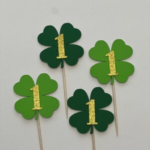 St Patricks first birthday cupcake toppers, clover cupcake toppers, shamrock cupcake toppers, s lucky one cupcake toppers, lucky one toppers