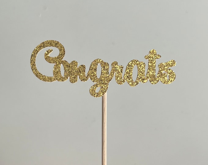 Congrats cupcake toppers, congratulations cupcake toppers, congrats toppers, custom cake toppers, graduation cupcake toppers, set of 12