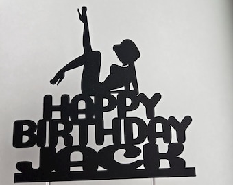 Pin Up Girl Birthday Cake Topper: Burlesque Party Decor