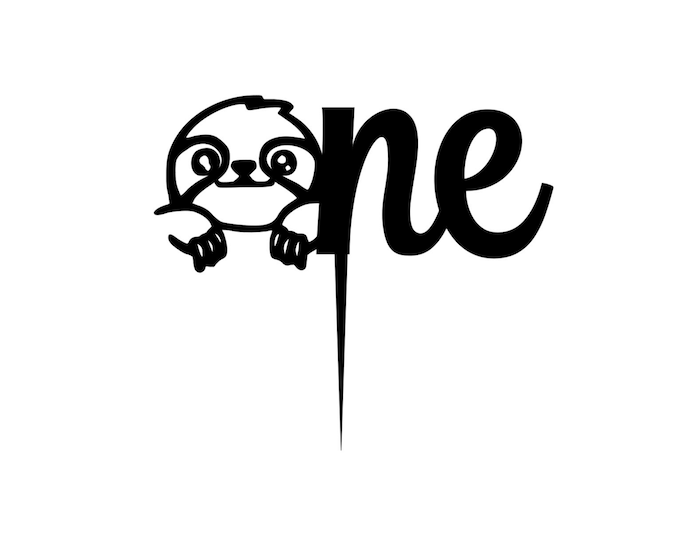 Sloth cake topper, Sloth birthday cake topper, first birthday cake topper, sloth first birthday cake topper, sloth topper, sloth toppers