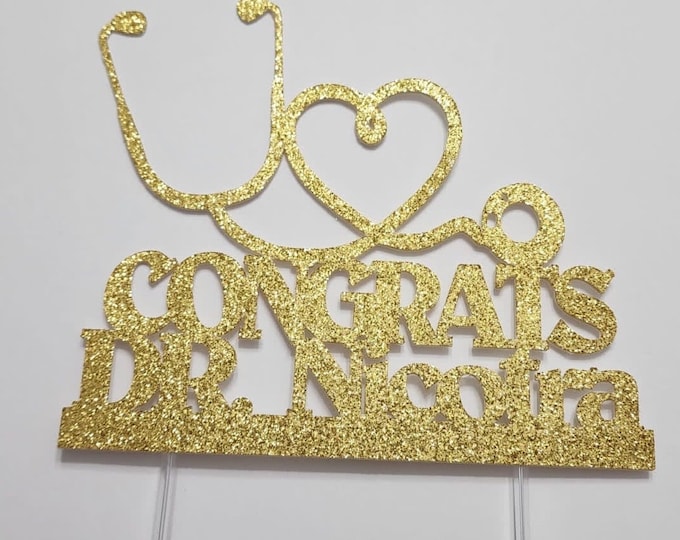 Doctor cake topper, doctor birthday cake topper, doctor grad cake topper, doctor  graduate cake topper, doctor topper