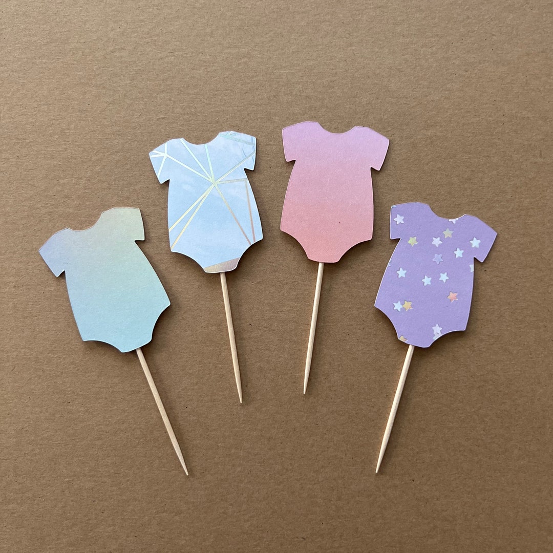 Onesie Cupcake Toppers, Onesie Toppers, Baby Onesie Toppers, Baby ...