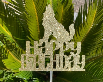 Wolf topper, wolf cake topper, wolf birthday cake topper, howling wolf cake topper, howling wolf birthday cake topper, howling wolf topper
