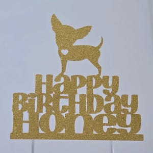 Chihuahua cake topper, Chihuahua birthday cake topper, Chihuahua topper, dog birthday cake topper, Chihuahua birthday party decorations