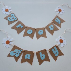 Groovy baby shower banner, groovy baby banner, groovy banner, baby banner, blue banner, groovy baby decorations