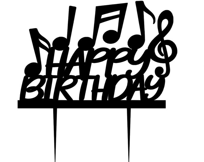 Music cake topper, Musical cake topper, Music birthday cake topper, music notes cake topper, music teacher cake, love music cake topper