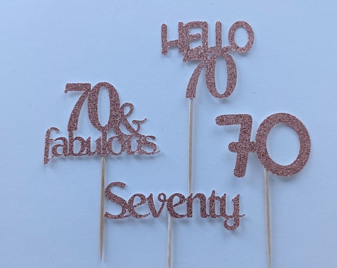 Im 70 cupcake toppers, 70th birthday cupcake toppers, seventieth birthday cupcake toppers, 70 cupcake toppers, set of 12
