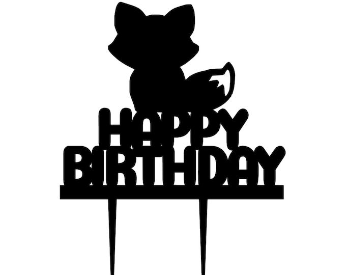 Fox cake toppers, Fox birthday cake topper, foxy birthday cake topper, custom birthday cake topper, Custom cake topper, Forest animal topper