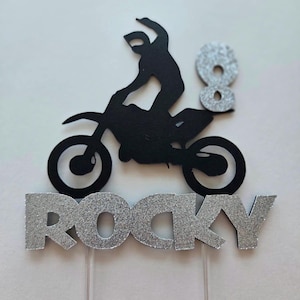 Dirt bike cake topper, dirt bike topper, dirt bike riding cake topper, motor sports cake topper, dirt biker cake topper, dirt bike topper
