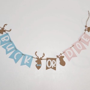 Gender reveal banner, buck or doe banner, hunting gender reveal banner, deer banner, buck banner, doe banner