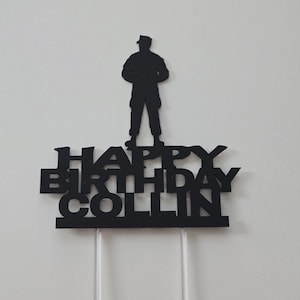 Soldier cake topper, soldier birthday cake topper, Soldier happy birthday cake topper, soldier topper, Soldier birthday topper, soldier