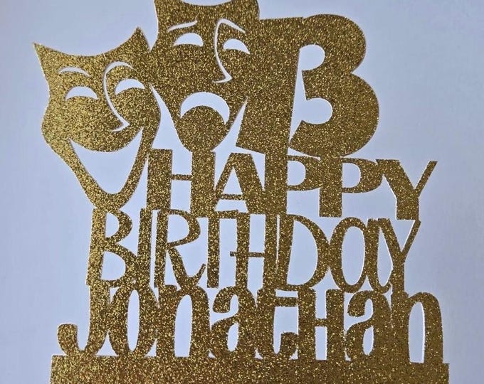 theatre cake topper, theatre birthday cake topper, theatrical cake topper, theatrical birthday cake topper, drama cake topper, drama topper