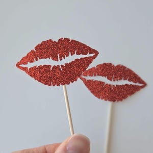 Kiss cupcake toppers, lip cupcake toppers, kissy cupcake toppers, lipstick cupcake toppers, makeup cupcake toppers, lipstick cupcake toppers