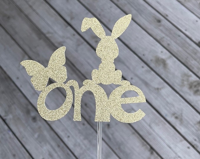 Easter first birthday cake topper, bunny one cake topper, some bunny is one cake topper, Easter cake topper, Easter 1st birthday topper