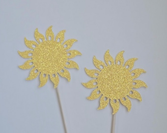 Sun Cupcake Toppers: Sunny Party Decorations