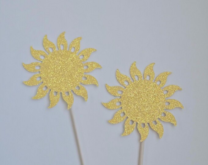 Sun Cupcake Toppers: Sunny Party Decorations