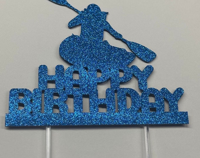 Kayak cake topper, Kayaking cake topper, Kayak birthday cake topper, Kayaking birthday cake topper, Kayak topper, Kayaking toppers