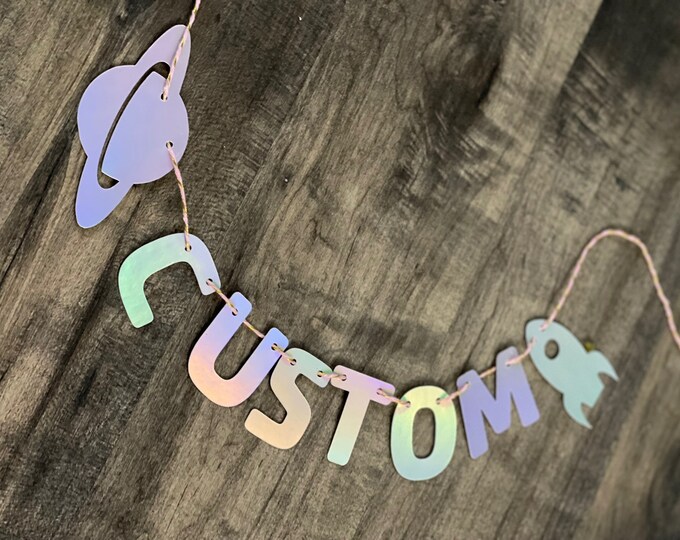 Space banner, Moon banner, two the moon banner, moon birthday banner, space birthday banner, space birthday party banner, outer space party
