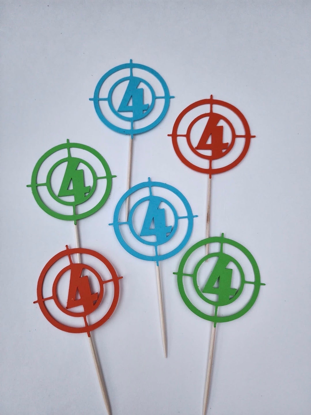 Target Practice Cupcake Toppers, Target Cupcake Toppers, Gun Cupcake