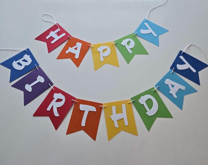 Rainbow Birthday Banner: Custom Party Decorations