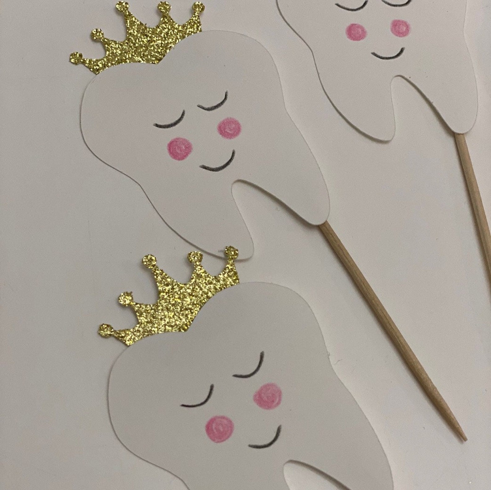 Tooth Cupcake Toppers First Tooth Cupcake Toppersdental Etsy