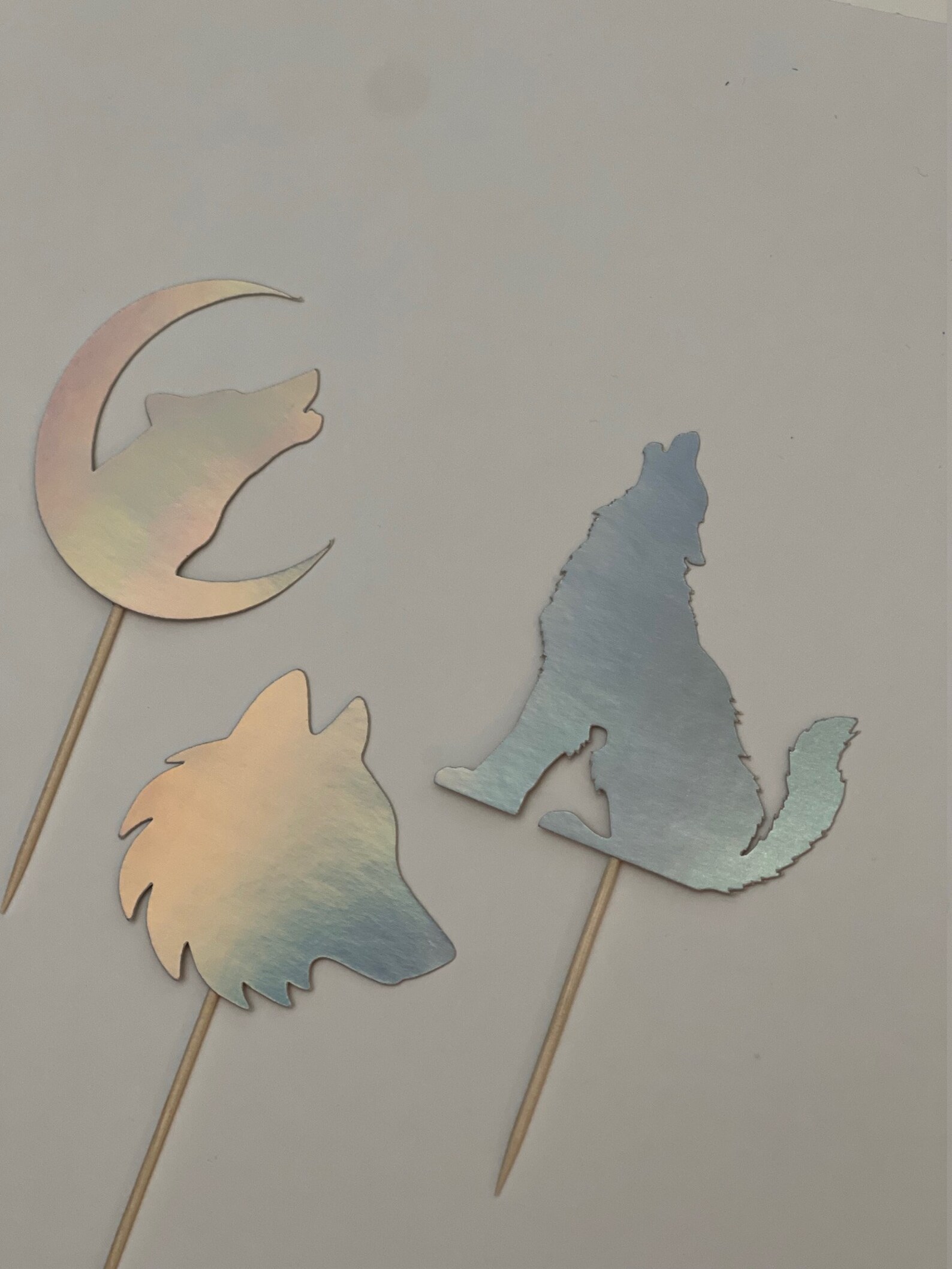 Wolf Cupcake Toppers Wolf Toppers Howling Wolf Cupcake Wolf Etsy