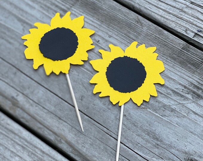 Sunflower cupcake toppers, sunflower toppers, Flower cupcake toppers, flower toppers, floral toppers, floral cupcake toppers, fall toppers