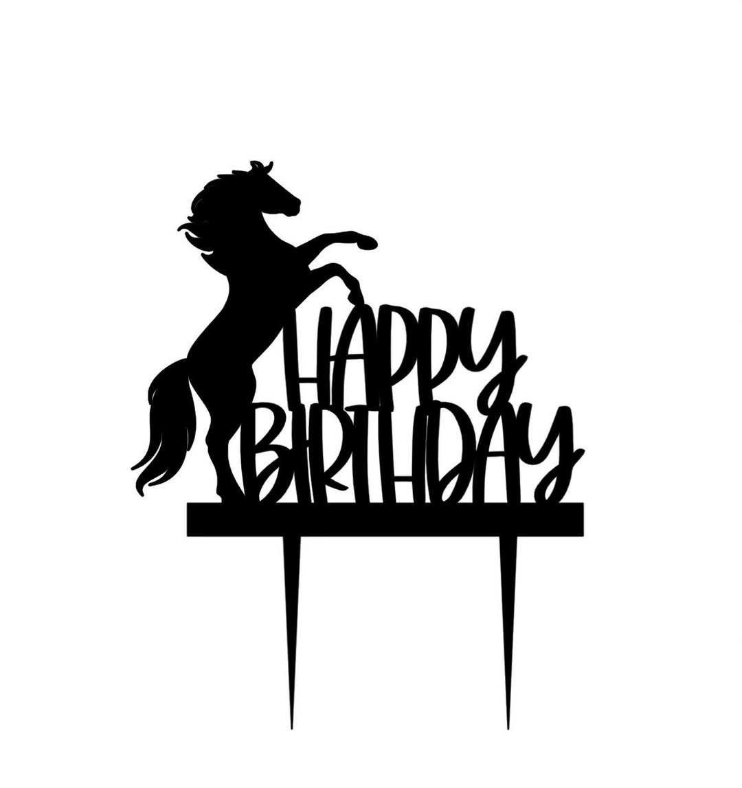 Horse Cake Topper, Horse Birthday Topper, Bucking Horse Cake Topper