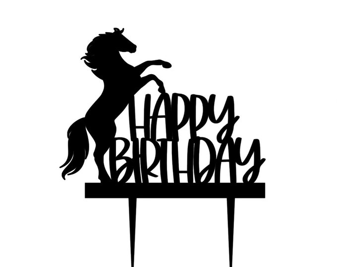 Horse cake topper, horse birthday topper, bucking horse cake topper, horse lover cake topper, horse riding cake topper