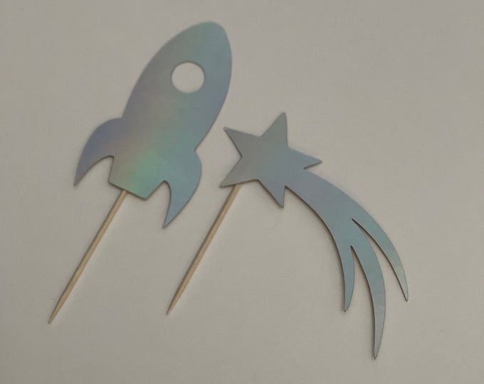 Space cupcake toppers, outer space cupcake toppers, space themed cupcake toppers, astronaut cupcake toppers, rocket ship cupcake toppers