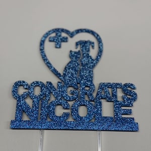 Vet cake topper, veterinarian cake topper, doctor grad cake topper, doctor  graduate cake topper, veterinarian graduation cake topper