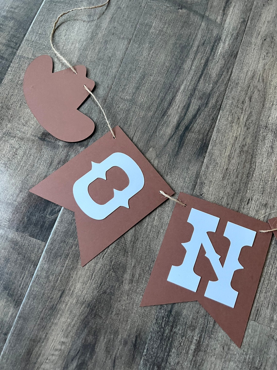 Handcrafted Cowboy First Rodeo Banner: Cowboy Hat & Boots - Etsy