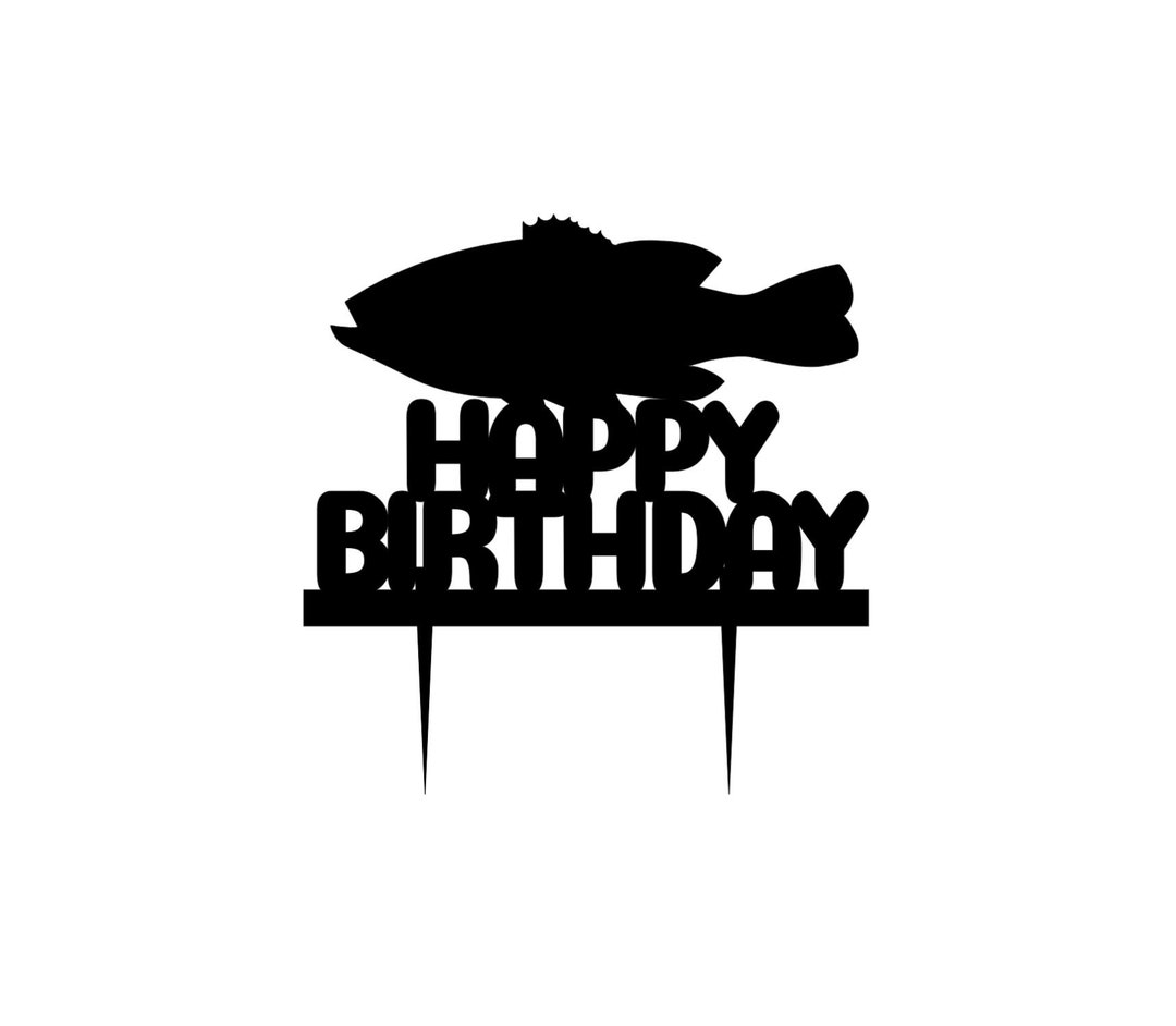 Fish Cake Topper Big Fish Cake Topper Fishing Cake Topper Etsy