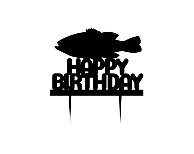 Fish cake topper, Big fish cake topper, Fishing cake topper, Trout cake topper, fishing birthday cake topper, fish birthday cake topper,