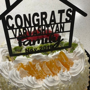 Realtor cake topper, First home cake topper, Home buyer cake topper, Home cake topper, House cake topper, Real estate cake topper