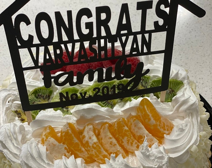 Realtor cake topper, First home cake topper, Home buyer cake topper, Home cake topper, House cake topper, Real estate cake topper