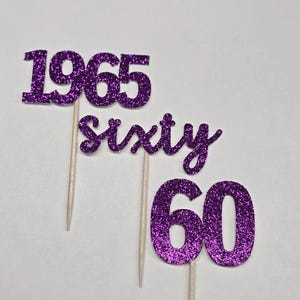 Im 60 cupcake toppers, 60th birthday cupcake toppers, hello 60 cupcake toppers, 1962 cupcake toppers, sixtieth birthday cupcake toppers