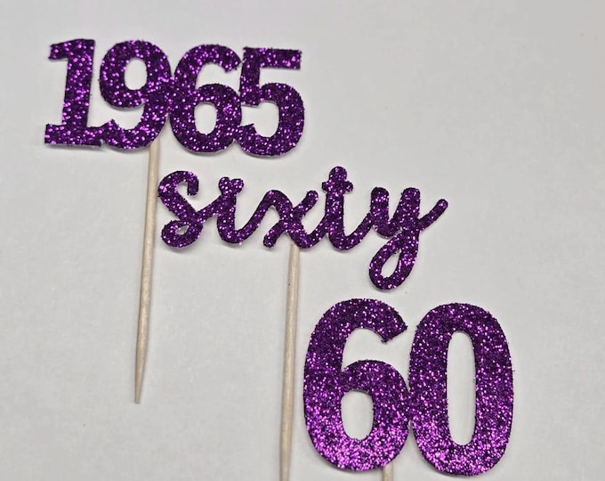 Im 60 cupcake toppers, 60th birthday cupcake toppers, hello 60 cupcake toppers, 1962 cupcake toppers, sixtieth birthday cupcake toppers