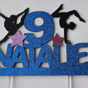 Gymnastics cake topper, gymnastics birthday cake topper, rhythmic gymnastics cake topper, rhythmic gymnastics birthday cake topper