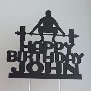 Weight training cake topper, Lifting weights cake topper, Lifting cake topper, muscular cake topper, Flexing cake topper, Gym cake topper