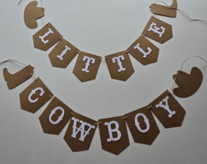 Cowboy banner, little cowboy banner, cowboy theme banner, cowboy hat banner, cowboy boots banner, cowboy hanging banner