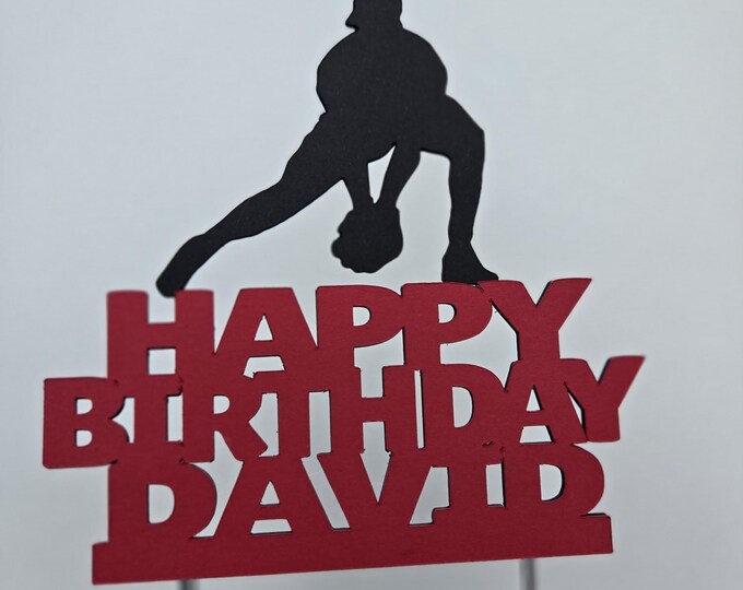 Baseball Birthday Cake Topper