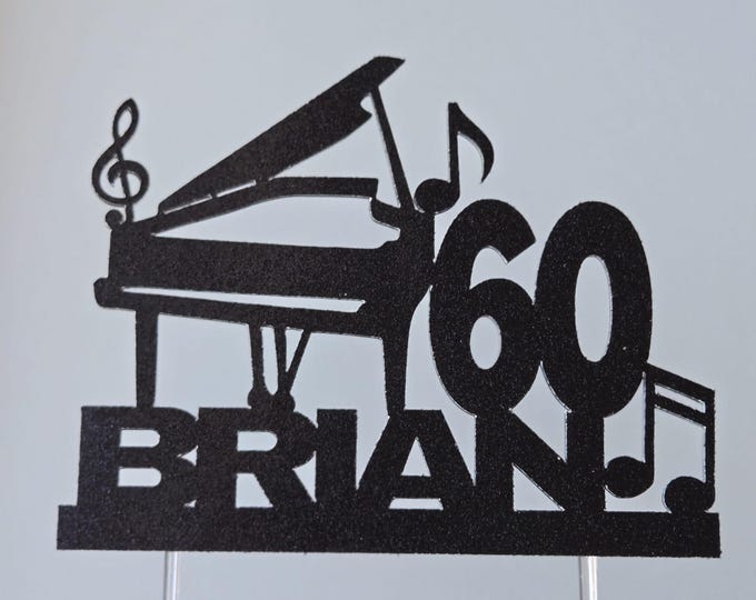 Piano cake topper, music cake topper, musician cake topper, pianist cake topper, pianist birthday cake topper, piano birthday cake topper
