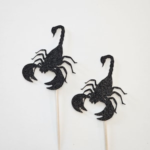 Scorpion cupcake toppers, scorpion toppers, scorpion party decorations, Scorpio cupcake toppers, scorpio toppers, Scorpio party decorations