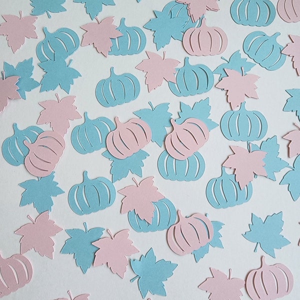 Pumpkin confetti, fall leaf confetti, fall confetti, fall baby shower confetti, fall gender reveal confetti, 150 pieces