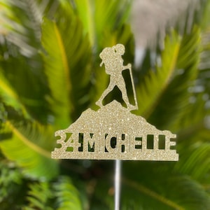 Hiking cake topper, hike cake topper, hiker cake topper, hiking birthday cake topper, hiker birthday cake topper, hike birthday cake topper