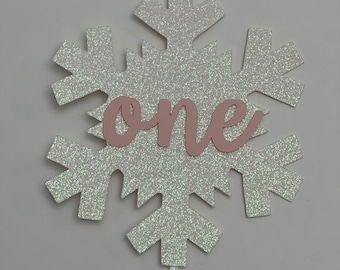 Snowflake Cake Topper: Winter ONE Cake Decoration